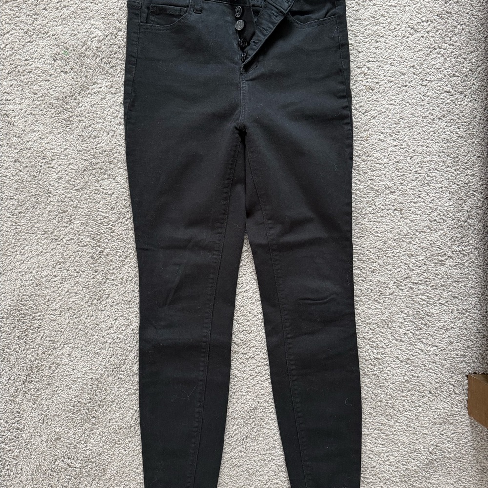 Carly Jean Los Angeles Black High-Rise Skinny Jeans